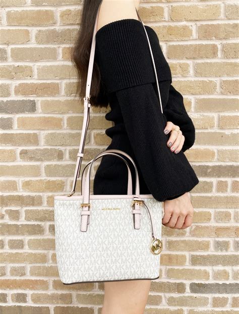 michael kors monogram zip tote|Michael Kors jet set tote.